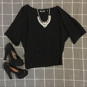 🌼 3/$15 🌼 NY & Co 7th Avenue black blouse XS